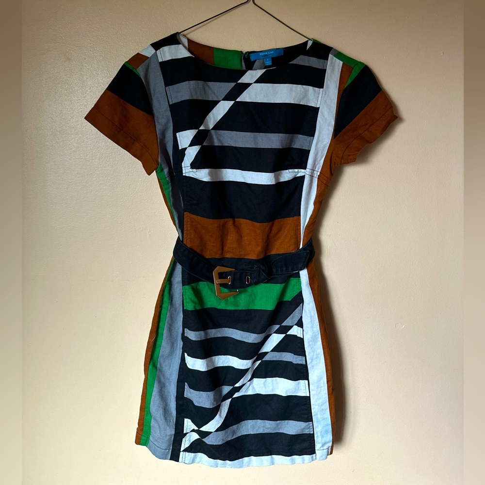 DEREK LAM SIZE 6 Patterned Dress